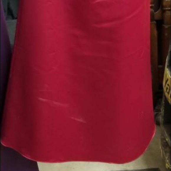 Red Strapless Prom Dress - Picture 3 of 3